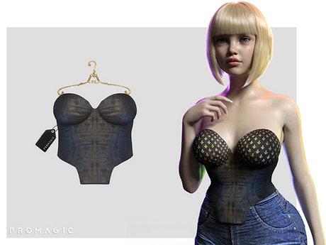 Second Life Marketplace - PROMAGIC Sita Corset-Night